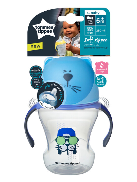 Tommee Tippee Soft Sippee Free Flow Transition Cup Blue 230ml image number 2
